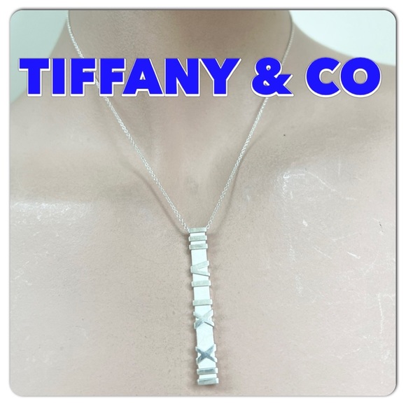 Tiffany & Co. Jewelry - 🔴Authentic TIFFANY & CO Sterling Silver Roman Numerals Bar Necklace 💙